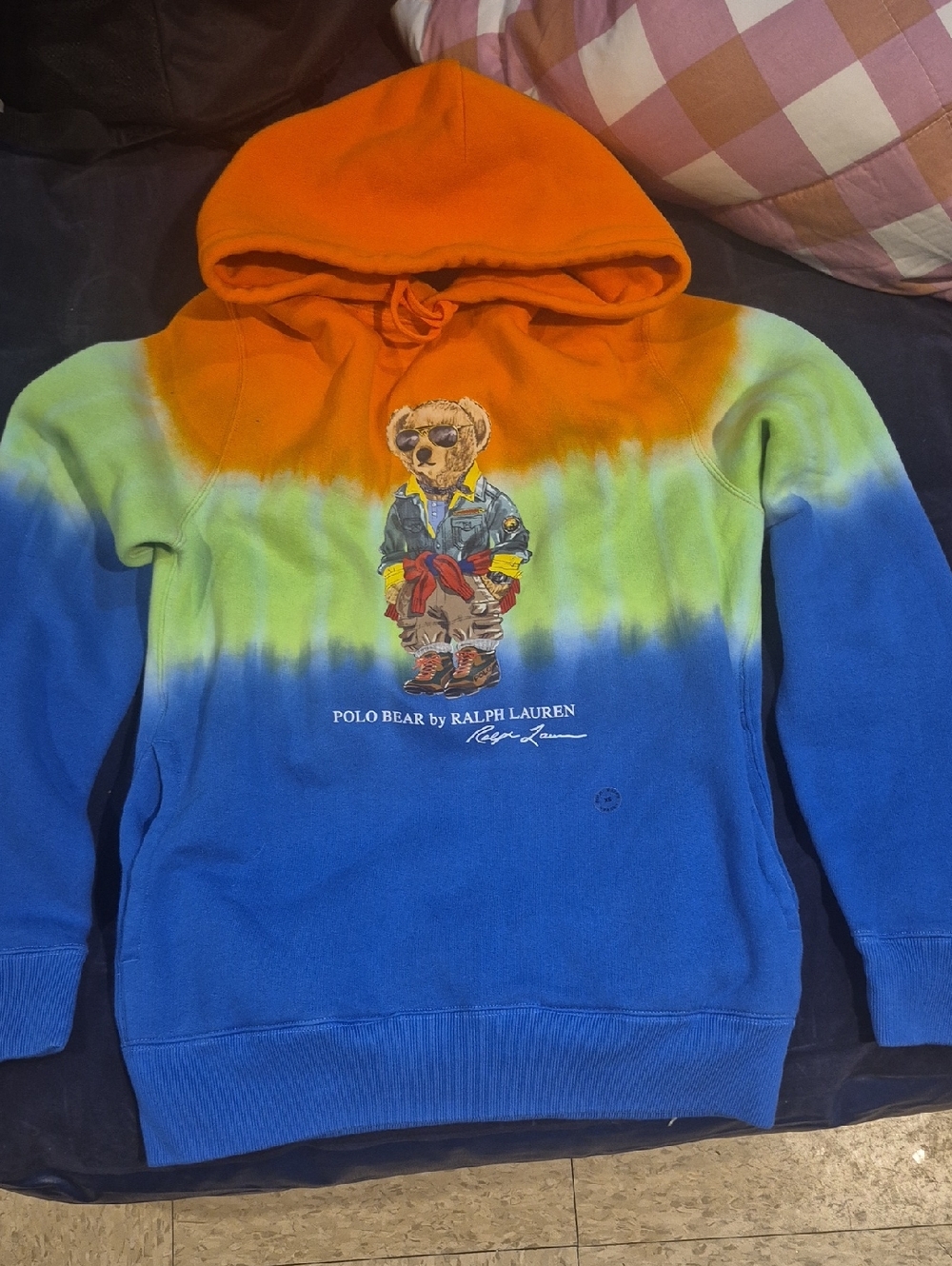 NEW--Polo by Ralph Lauren Tie-Dye Hoodie in Orange, Green & Blue